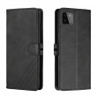 2-Color Cow Texture Horizontal Flip PU Leather Case m.Holder/Card Slot f. Galaxy A22 5G (Black)