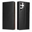 ECHTLEDER Texture Leather Phone Case f. Galaxy S22 Ultra (Black)