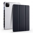 3-fold Clear TPU Smart Leather Tablet Case m. Pen Slot f. iPad Air 13 (Black)