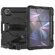 Silicone + PC Tablet Protective Case f. iPad Air 11 (Black) m. SCHULTER/UMHÄNGEGURT