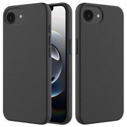 Solid Color Silicone Case f. iPhone 16e (Black)