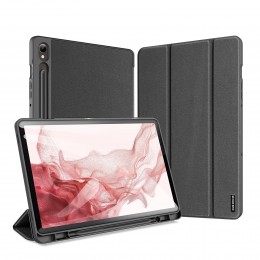 DUX DUCIS Domo Series Cloth Texture Magnetic Leather Tablet Case(Black