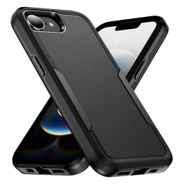 Armor Heavy Duty PC + TPU Shockproof Case w. Holder f. iPhone 16e (Black)