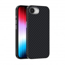 Carbon Fiber Series 6D Micro Relief MagSafe Case f. iPhone 16e (Black)