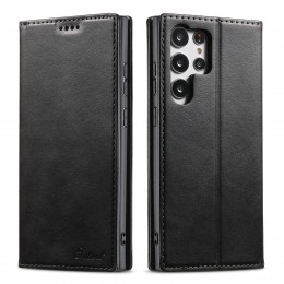 Calf Texture Horizontal Flip Leather Case f. Galaxy S25 Ultra 5G (Black)