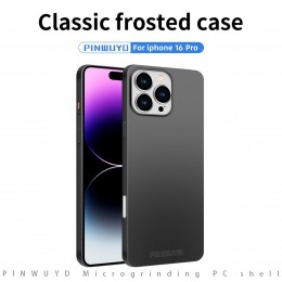 Frosted PC Ultra-thin Hard Phone Case w. Magsafe Magnetic Ring f. iPhone 16 Pro Max (Black)