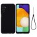 Pure Color Liquid Silicone Phone Case f. Galaxy A13 5G (Black) (nicht f. 4G)