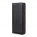 Grid Texture Magnetic Flip Leather Phone Case f. iPhone 14 (Black)