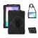 Shockproof Colorful Silicone+PC Protective Case m. Holder/Hand Grip Strap f. Galaxy Tab Active Pro T540 /T545 / Tab Active4 Pro (Black)