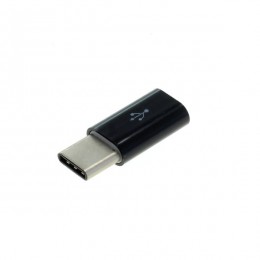 USB 3.1 Type-C Male to Micro USB Female Converter Adapter, 2.5cm (Black)