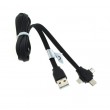 Datenkabel 3in1 iPhone / Micro-USB / USB-C 1,0m schwarz