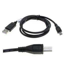 Daten- / Ladekabel Micro USB (extra lange Steckerform) für ZTE R28 , BLACK , ca. 1m