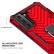 Armor PC + TPU Shockproof Case with 360 Degree Rotation Ring Holder f. Galaxy S21+ (Red)