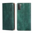 Gloss Oil Solid Color Magnetic Horizontal Flip Leather Case with Holder & Card Slot & Wallet f. Galaxy S21 Ultra (Green)1