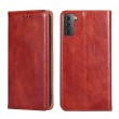 Gloss Oil Solid Color Magnetic Horizontal Flip Leather Case with Holder & Card Slot & Wallet f. Galaxy S21+ (Brown)1