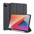 DUX DUCIS Domo Series Horizontal Flip Magnetic Leather Case m. Three-folding Holder/Pen Slot/Sleep/Wake-up Function f. iPad Pro 12.9 (2021) Black