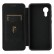 Fiber Texture Magnetic Horizontal Flip TPU + PC + PU Leather Case m. Card Slot f. Galaxy Xcover 5 (Black)