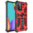 Shockproof TPU + PC Magnetic Protective Case m. Holder f. Galaxy A72 (Red)1