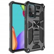 Shockproof TPU + PC Magnetic Protective Case m. Holder f. Galaxy A72 (Black)1