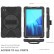 Silicone + PC Protective Case m. Holder & Shoulder Strap f. Galaxy A7 Lite (2020) Black mit Schulter/Umhängegurt
