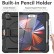 360 Degree Rotation Shockproof Colorful Silicone+PC Protective Case m. Holder/ Shoulder Strap/Hand Strap/Pen Slot f. iPad Pro 12.9 (2021 / 2020 / 2018) (Black) mit SCHULTER/UMHÄNGEGURT