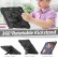 360 Degree Rotation Shockproof Colorful Silicone+PC Protective Case m. Holder/ Shoulder Strap/Hand Strap/Pen Slot f. iPad Pro 12.9 (2021 / 2020 / 2018) (Black) mit SCHULTER/UMHÄNGEGURT