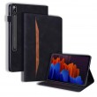 Business Shockproof Horizontal Flip Leather Case m.Holder/Card Slots/Photo Frame/Pen Slot/Sleep/Wake-up Function f. Galaxy Tab S8/S7 (Black)1