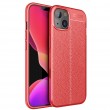 Litchi Texture TPU Shockproof Case f. iPhone 13 Mini (Red)1
