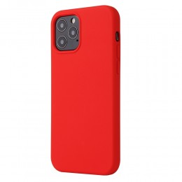 Solid Color Liquid Silicone Shockproof Protective Case f. iPhone 13 (Red)