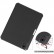 Custer Pattern Pure Color TPU Smart Tablet Holster m. Sleep Function & 3-Fold Holder/Pen Slot f. iPad mini 6 (Black)