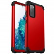 3 in 1 Shockproof PC + Silicone Protective Case f. Galaxy S20 FE (Red)1