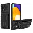 Armor Card PC+TPU Shockproof Case m. Card Slot & Invisible Holder f. Galaxy A53 5G (Black)