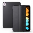 3-folding Horizontal Flip Honeycomb TPU Shockproof + PU Leather Case m. Holder f. iPad mini 6 (Black)
