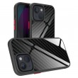 Real Carbon Fiber MagSafe Magnetic Phone Case f. iPhone 13 mini (Black)