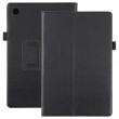 Litchi Texture Solid Color Leather Tablet Case f. Galaxy TAB A8 10.1 (Black)1