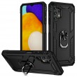Shockproof TPU + PC Phone Case m. Holder f. Galaxy A13 4G (Black) (nicht f. 5G)