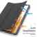 Domo Series Horizontal Flip Magnetic PU Leather Case m. Three-folding Holder/Sleep/Wake-up Function & Pen Slot f. Tab S8/S7 (Black)