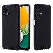 Pure Color Liquid Silicone Phone Case f. Galaxy A13 4G (Black) (nicht f. 5G)