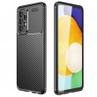 Carbon Fiber Texture Shockproof TPU Phone Case f. Galaxy A23 5G (Black) nicht für 4G