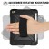 Contrast Color Silicone + PC Combination Case m. Holder f. iPad Mini 5/4 (Black)