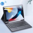 Bluetooth Keyboard Leather Case m Touchpad & Smart Sleep Function f. iPad 10.2 2021/ 2020 / 2019 Black (keine deutsche Tastatur)1