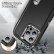 3 in 1 Rugged Holder Phone Case f. iPhone 14 Pro Max (Black + Black)