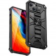 Armor Shockproof TPU + PC Magnetic Protective Phone Case m. Holder f. iPhone 14 (Black)
