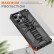 Armor Shockproof TPU + PC Magnetic Protective Phone Case m. Holder f. iPhone 14 Pro Max (Black)
