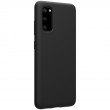 NILLKIN Feeling Series Liquid Silicone Anti-fall Mobile Phone Protective Case f. Galaxy S20/S20 5G (Black)