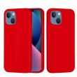 Solid Color Silicone Phone Case f. iPhone 14 (Red)