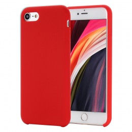 Shockproof Full Coverage Silicone Soft Protective Case f. iPhone SE 2022/2020/8/7 (Red)