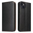 ECHTLEDER Texture Leather Phone Case f. iPhone 14 (Black)