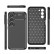 Carbon Fiber Texture Shockproof TPU Phone Case f. Galaxy S23 Ultra 5G