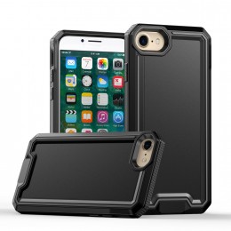 Armour Two-color TPU+PC Phone Case f. iPhone SE 2022/2020/8/7 (Black)